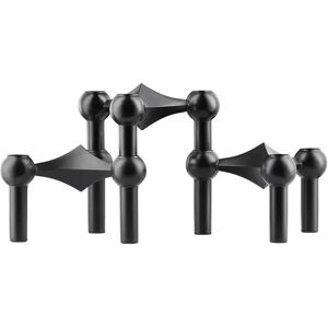 STOFF Nagel Candle Holder Set of 3 H: 6,5 cm - Black