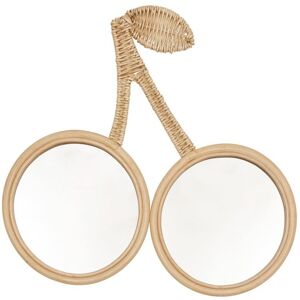 OYOY Mini OYOY Cherry Rattan Wall Mirror L: 49 cm - Nature