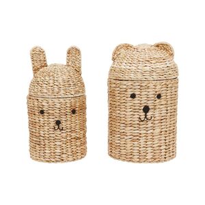 OYOY Mini OYOY Bear & Rabbit Storage Basket Set of 2 - Nature