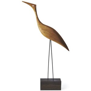 Warm Nordic Beak Bird Tall Heron 19x36 cm - Olieret Eg