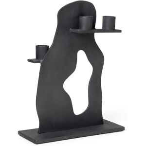 Ferm Living Erode Candle Holder H: 27,4 cm - Black