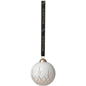 Frederik Bagger Crispy Christmas Porcelain Ball Ø: 6,5 cm - Hvid/Guld