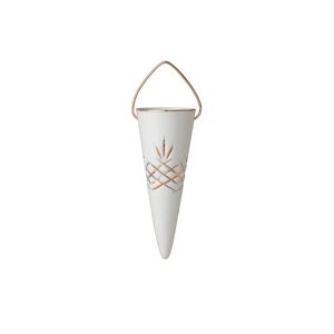 Frederik Bagger Crispy Christmas Porcelain Cone H: 16,4 cm - Hvid/Guld