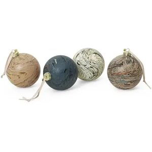 Ferm Living Marble Baubles M Set of 4 - Mixed