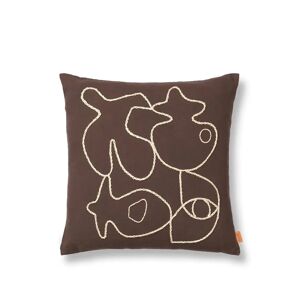 Ferm Living Figure Cushion 50x50 cm - Coffee/Sand