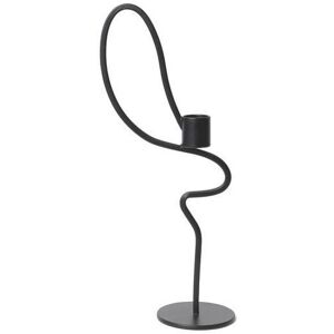 Ferm Living Valse Candle Holder High H: 28 cm - Black