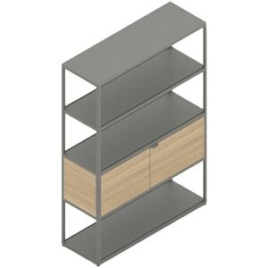 HAY New Order Comb. 401 - 5 Layers 1 Door/W. Floor Safety Bracket 144,6x100cm - Army