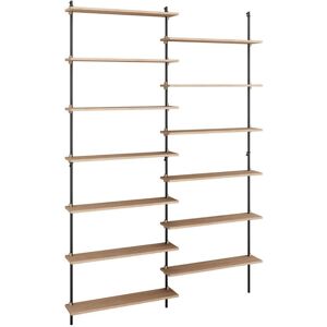 Moebe Wall Shelving Sets 230x162 cm - Oak/Black