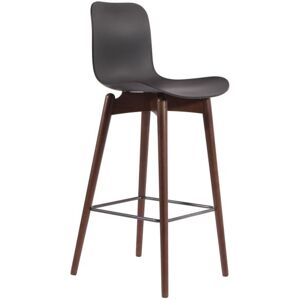 NORR11 Langue Bar Chair High SH: 75 cm - Dark Smoked Beech/Anthracite Black