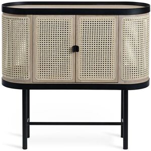 Warm Nordic Be My Guest Bar Cabinet 92x95 cm - Black Noir/French Cane