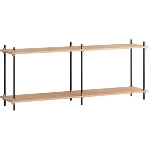 Moebe Shelving System S.65.2.B 65x162 cm - Oak/Black