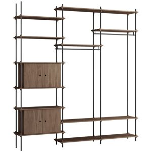 Moebe Shelving System S.255.3.C 255x239 cm - Smoked Oak/Black