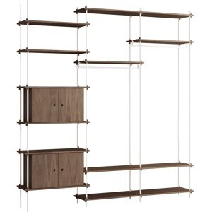 Moebe Shelving System S.255.3.C 255x239 cm - Smoked Oak/White