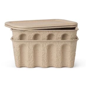 Ferm Living Paper Pulp Box Set Of 2 Small H: 12,5 cm - Brown