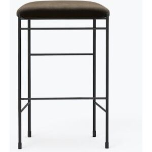 New Works Covent Bar Stool H: 65 cm - Sørensen Leather Royal Nubuck Havanna