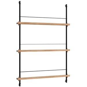 Moebe Magazine Shelving 123x85 cm - Oak/Black