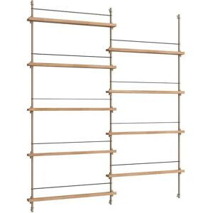 Moebe Magazine Shelving 188x162 cm - Oak/Warm Grey