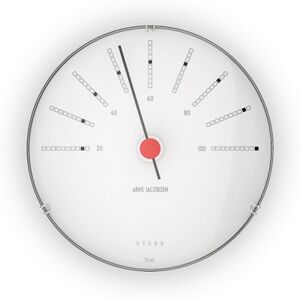 Arne Jacobsen Clocks Arne Jacobsen Bankers Hygrometer Ø: 12 cm - Hvid/Sort/Rød