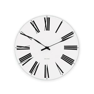 Arne Jacobsen Clocks Arne Jacobsen Roman Vægur Ø: 16 cm - Sort/Hvid
