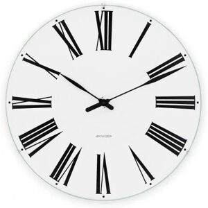 Arne Jacobsen Clocks Arne Jacobsen Roman Vægur Ø: 29 cm - Sort/Hvid