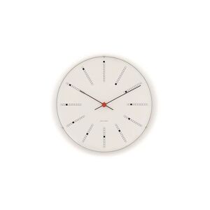 Arne Jacobsen Clocks Arne Jacobsen Bankers Vægur Ø: 16 cm - Hvid/Sort/Rød