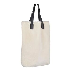 Natures Collection Leonora Reversible Shopper Double Face Sheepskin 50x44 cm - Black/White