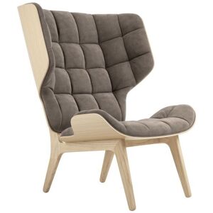 NORR11 Mammoth Chair Velvet SH: 35,5 cm - Natural Oak/Velvet Taupe 710