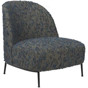 GUBI Sejour Lounge Chair Fully Upholstered SH: 35 cm - Black Semi Matt / Woodstock