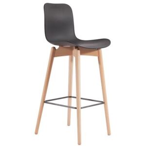 NORR11 Langue Bar Chair High SH: 75 cm - Natural Beech/Anthracite Black