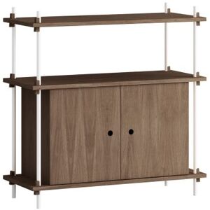 Moebe Shelving System S.85.1.B 85x85 cm - Smoked Oak/White