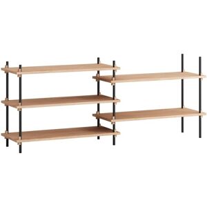 Moebe Shelving System S.65.2.A 65x162 cm - Oak/Black