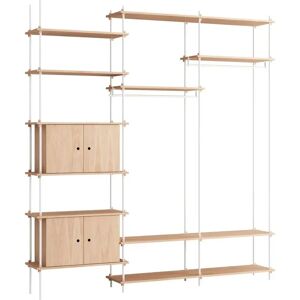 Moebe Shelving System S.255.3.C 255x239 cm - Oak/White