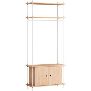 Moebe Shelving System S.200.1.G 200x85 cm - Oak/White