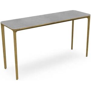 SOVET Slim 4 Legs Console L: 140 cm - Burnished Brass/Ceramics Grey