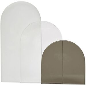 Hübsch Triple Arch Bookend L: 20 cm - Clear/Smoked