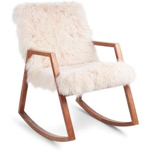 Natures Collection Rocking Chair with Sheepskin Cover B: 78 cm - Oak