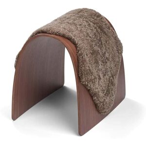 Natures Collection Sheep Stool Cover New Zealand Sheepskin Short Wool Large - Taupe