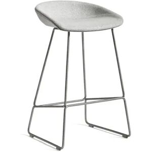 HAY AAS 39 About A Stool Full Upholstery SH: 65 cm - Stainless Steel/Divina Melange 120