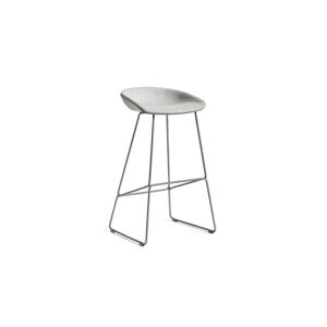 HAY AAS 39 About A Stool Full Upholstery SH: 75 cm - Stainless Steel/Divina Melange 120