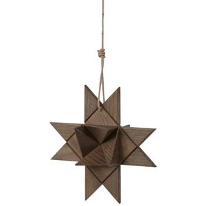 Boyhood Fröbel Star Hanging H: 8,4 cm - Smoke Stained Oak