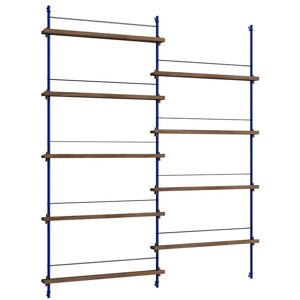 Moebe Magazine Shelving 188x162 cm - Smoked Oak/Deep Blue