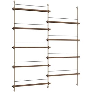 Moebe Magazine Shelving 188x162 cm - Smoked Oak/Warm Grey