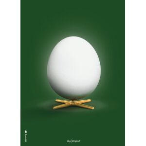 Brainchild Plakat Ægget Grøn 30x40 cm - Grøn OUTLET
