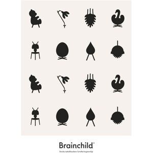 Brainchild Plakat Designikoner Grå 70x100 cm - Grå OUTLET