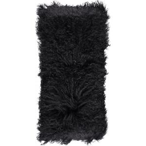 Natures Collection Cushion of Tibetan Sheepskin 28x56 cm - Black