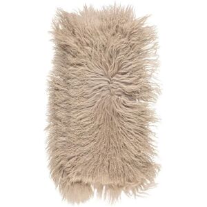 Natures Collection Cushion of Tibetan Sheepskin 28x56 cm - Warm Sand