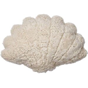 Natures Collection Shell Cushion of New Zealand Sheepskin Short Wool Small 35x50 cm - Pearl