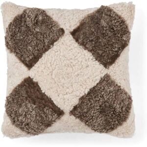 Natures Collection Pattern Collection Cushion New Zealand Sheepskin 40x40 cm - Pearl/Taupe