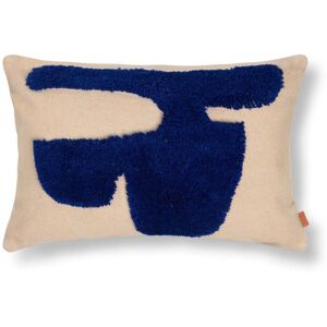 Ferm Living Lay Cushion Rectangular 60 x 40 cm - Sand/Bright Blue