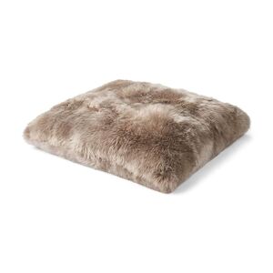 Natures Collection Maxi Float Cushion New Zealand Sheepskin Long Wool Double Side 90x90 cm - Taupe